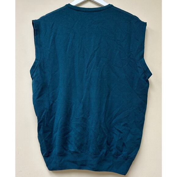 The Masters Blue Extraline Merino Wool Sweater Vest Size XL Flawed - Picture 2 of 11